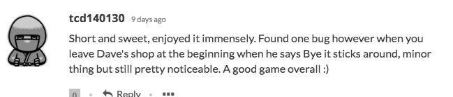 A comment about The Tiny Button Game